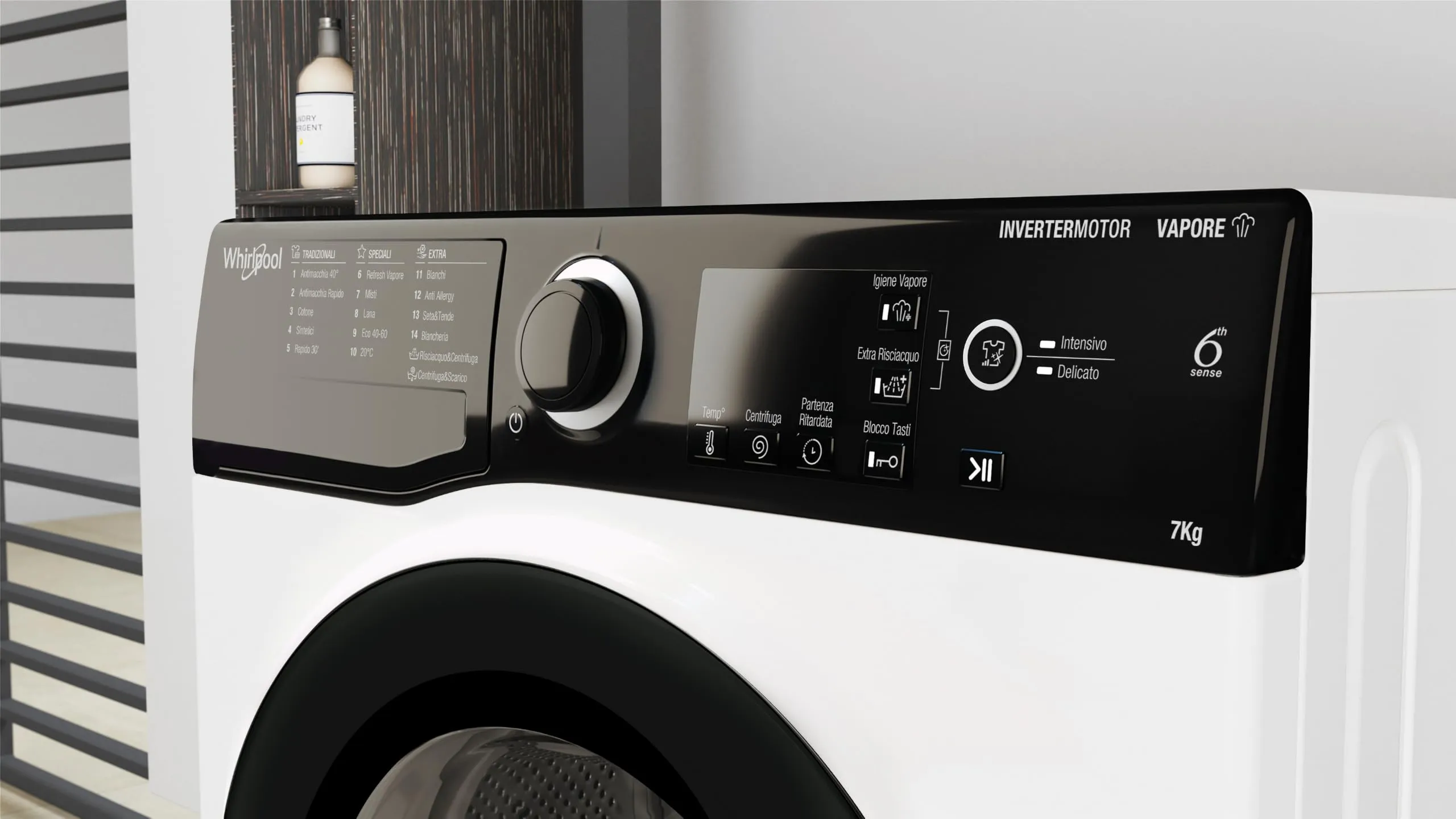 Whirlpool WSB 726 K IT Lavatrice 7 kg 1200 giri/min, Classe A - immagine 5