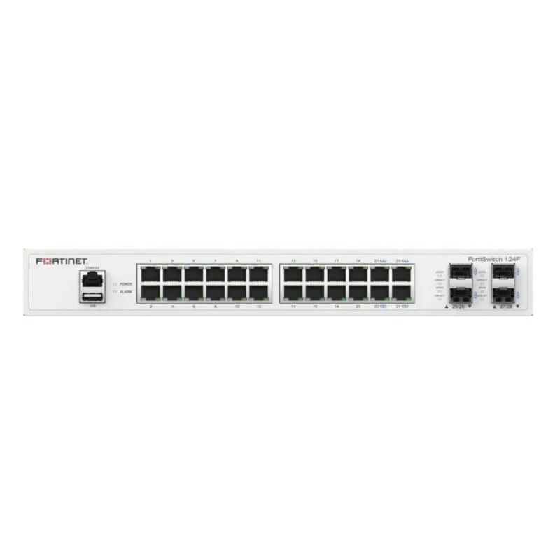 Switch Gestito Fortinet FS-124F 24 Porte Gigabit Ethernet 4 SFP+ Rack 1U Bianco - immagine 1