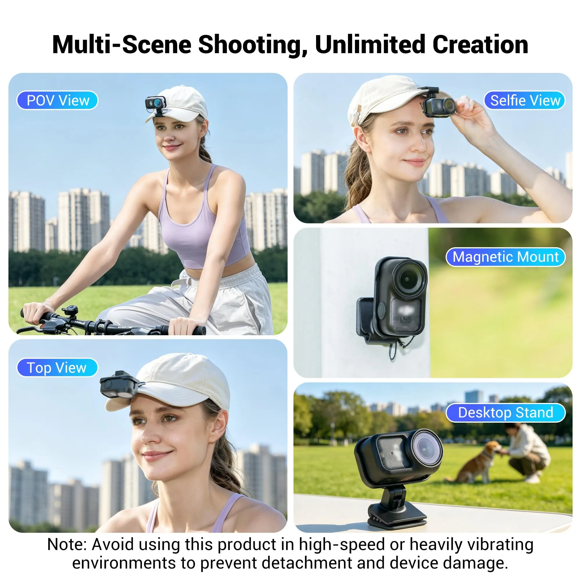 JJC Osmo Nano Cap Clip Mount, adattatore magnetico 360° cappello per DJI Osmo Nano - immagine 6