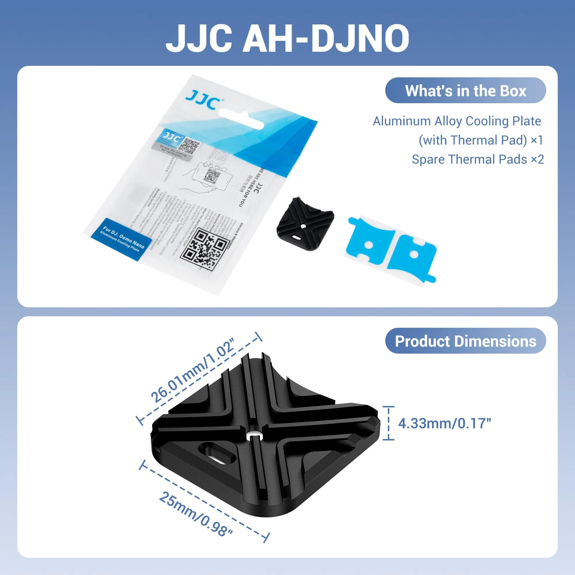 JJC Osmo Nano - Set di raffreddamento con adattatore per DJI Osmo Nano - immagine 9