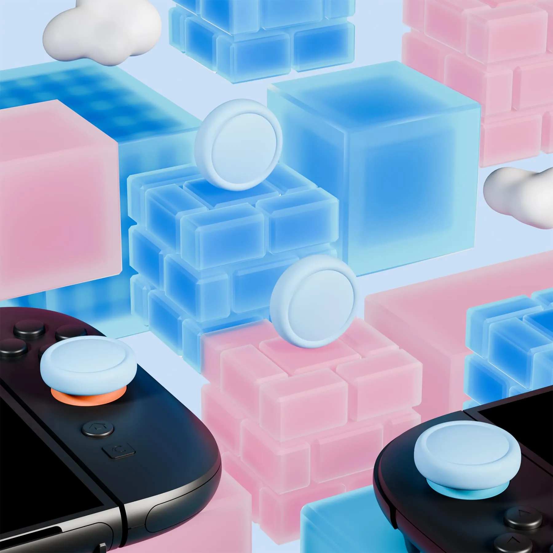 PlayVital Copri Levette Analogiche per Nintendo Switch 2, Celeste - immagine 6