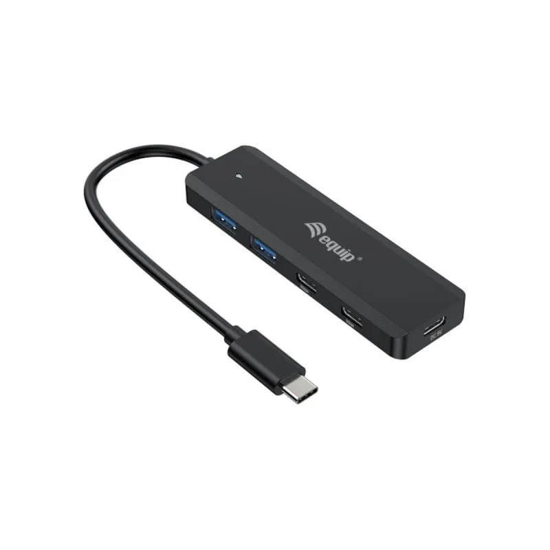 Hub USB 3.2 Gen 1 Type-C 2 porte Type-A 3 porte Type-C 5000 Mbit/s Nero - immagine 1