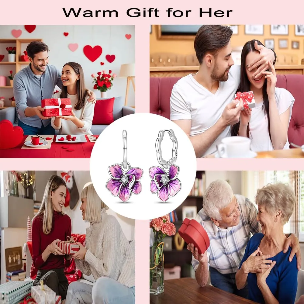 QIKAOLA S925 Orecchini in argento da donna Orecchini a cerchio ipoallergenici Orecchini Huggie con zirconia cubica - immagine 6