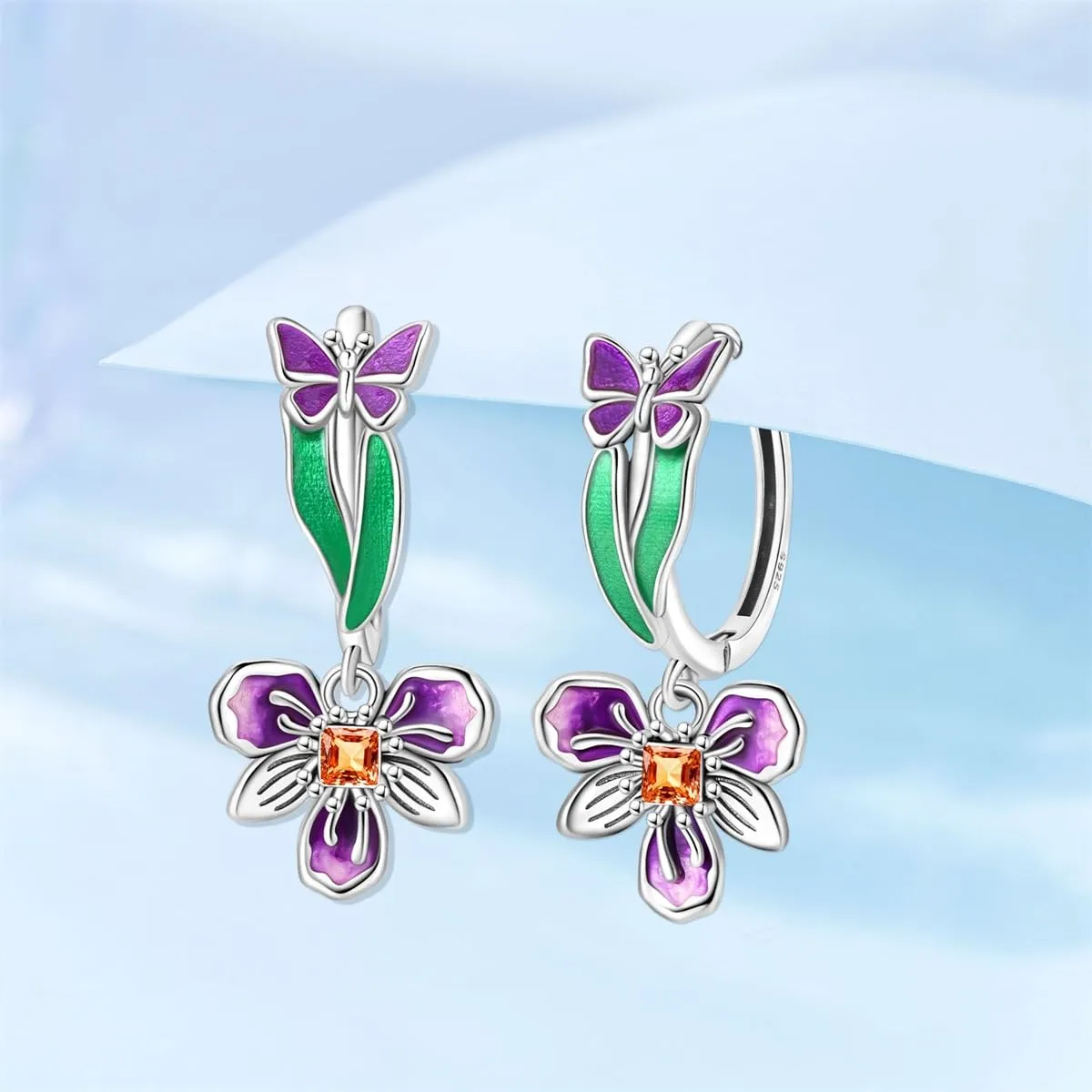 QIKAOLA S925 Orecchini in argento da donna Orecchini a cerchio ipoallergenici Orecchini Huggie con zirconia cubica - immagine 2