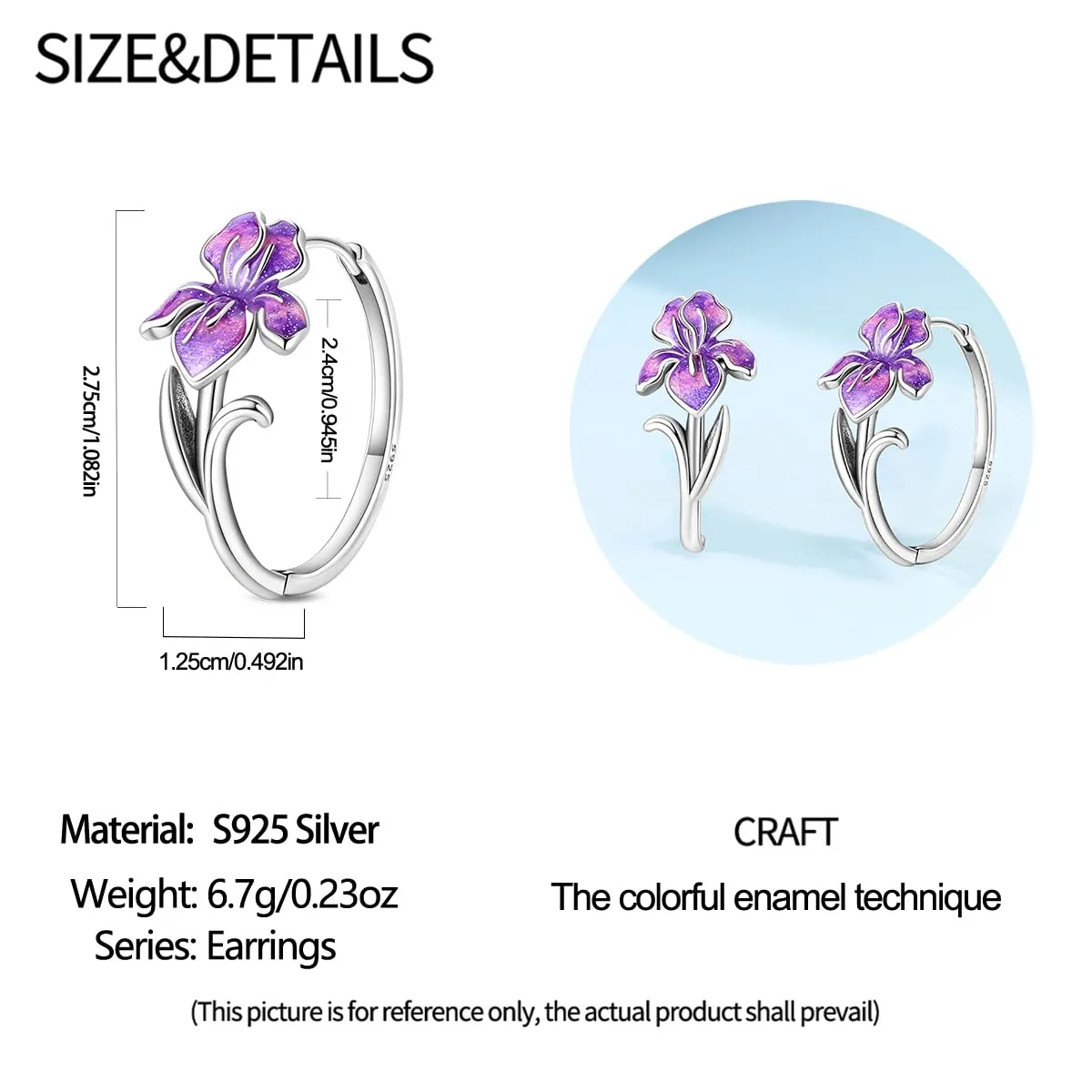 QIKAOLA S925 Orecchini in argento da donna Orecchini a cerchio ipoallergenici Orecchini Huggie con zirconia cubica - immagine 5