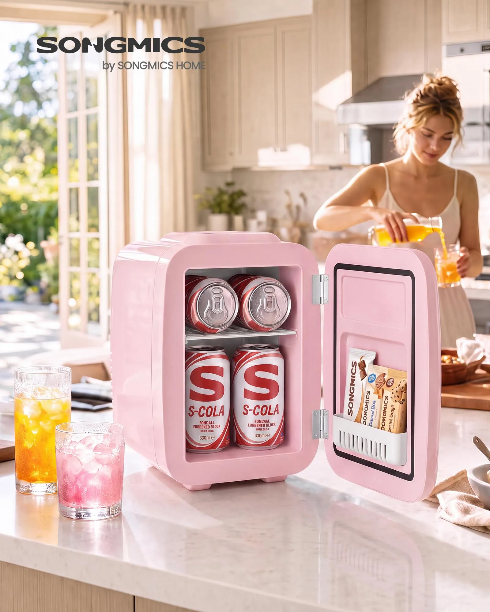 SONGMICS Mini Frigo, Frigorifero Portatile Caldo e Freddo, 4 L - immagine 2