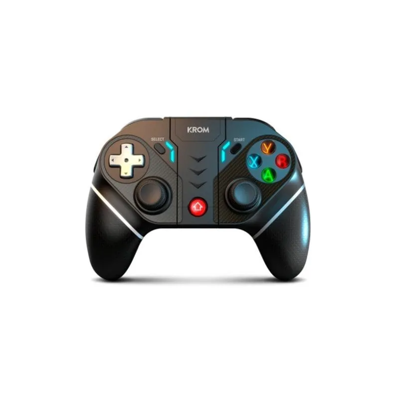 Gamepad Krom KEXAL 23 Pulsanti Bluetooth 5.0 Wireless e USB Nero Rosso Bianco - immagine 1