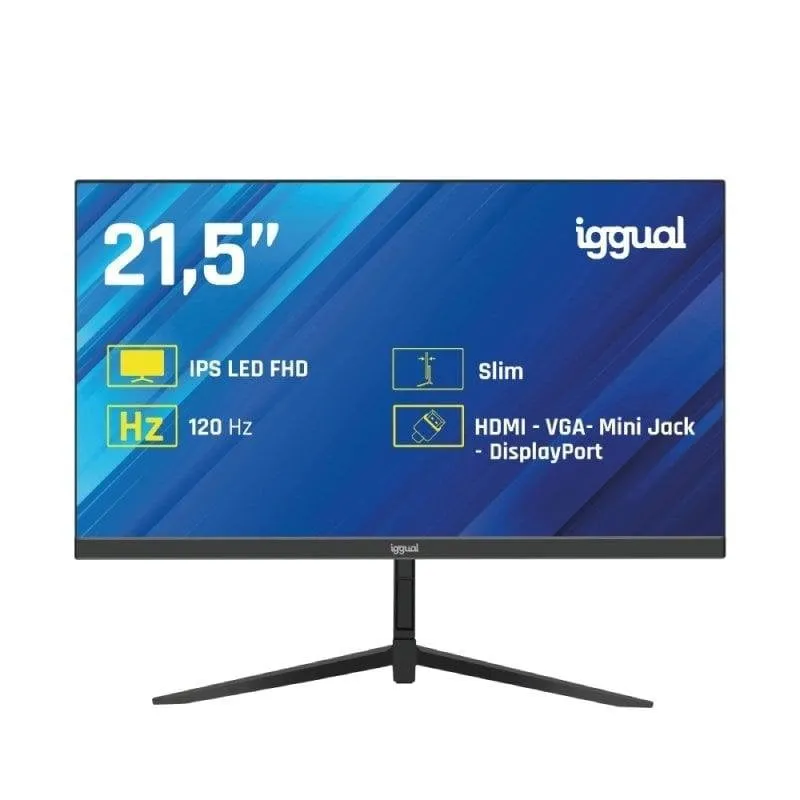 Monitor PC iggual ML21S 21.5" Full HD 120Hz IPS 1ms HDMI DP Frameless - immagine 1