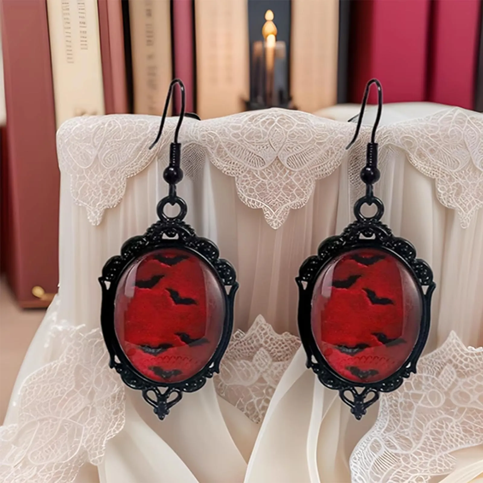 Set Gioielli Donna in Stile Gotico, Strega Goffrato Collana e Orecchini - immagine 7