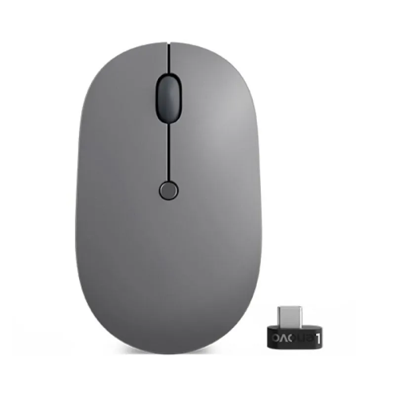 Mouse Lenovo Go Ambidestro Ottico RF Wireless 2400 DPI Nero Grigio - immagine 1