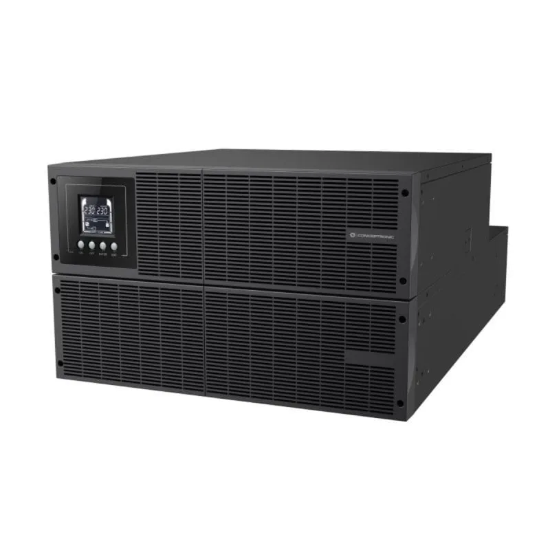 UPS Conceptronic ZEUS51E6K Doble conversión 6 kVA 6000 W Seno USB RS-232 Rack/Torre Nero - immagine 1