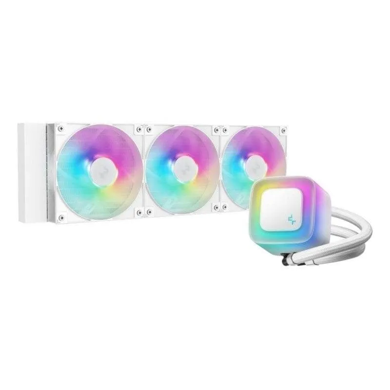 Refrigerazione Liquida DeepCool LE360 WH V2 360mm 3 Ventole PWM RGB Bianco - immagine 1