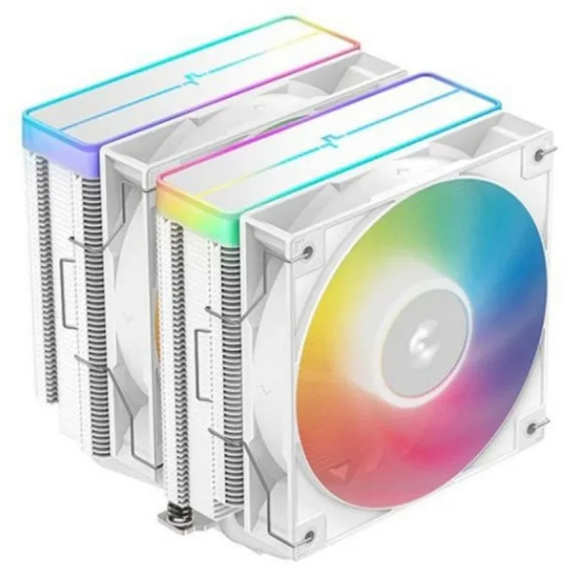 Refrigeratore ad Aria DeepCool AG620 WH ARGB V2 12 cm Bianco Doppia Ventola 6 Tubetti - immagine 1