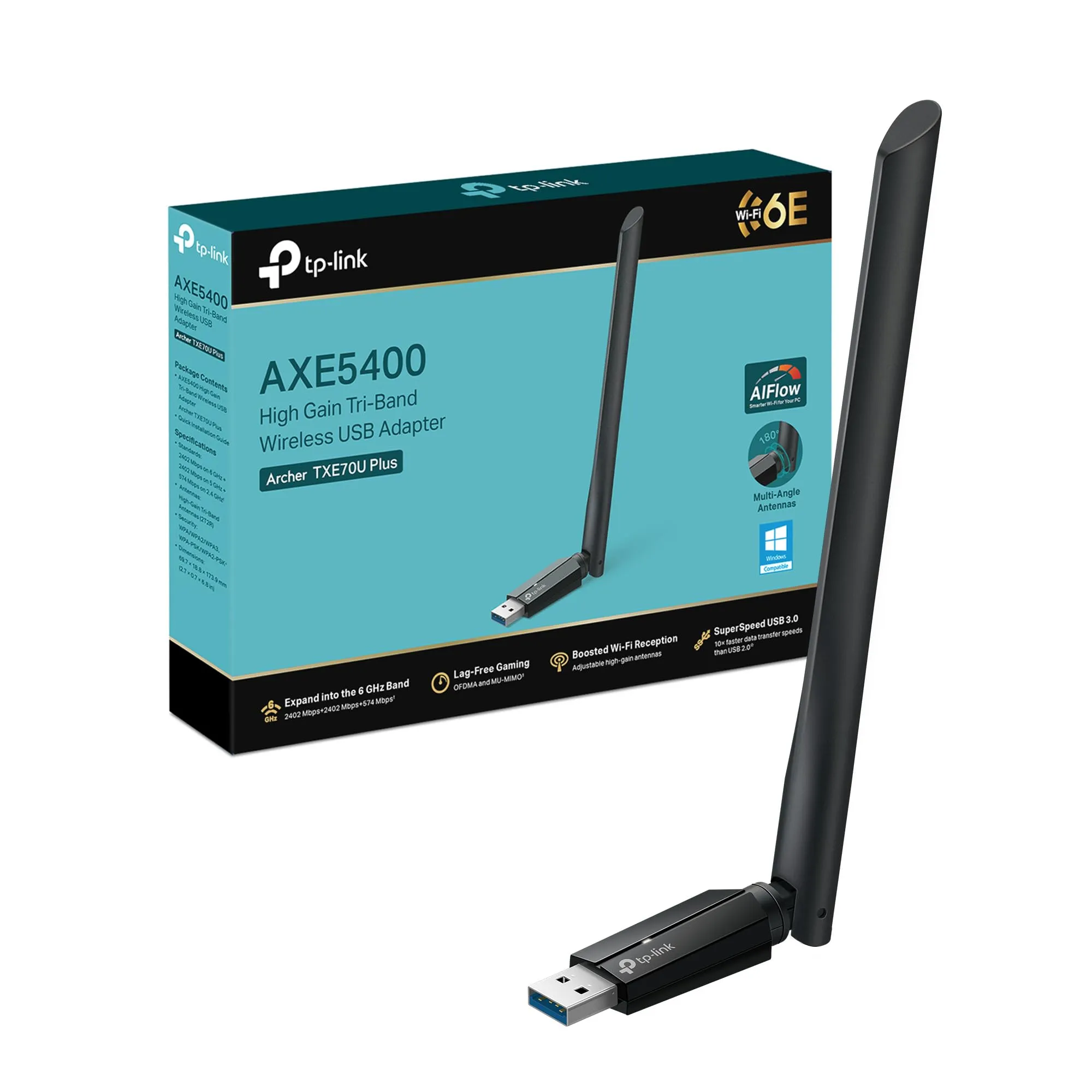 TP-Link Archer TXE70U Plus Adattatore USB Wi-Fi 6E AXE5400 High-Gain PC - immagine 1