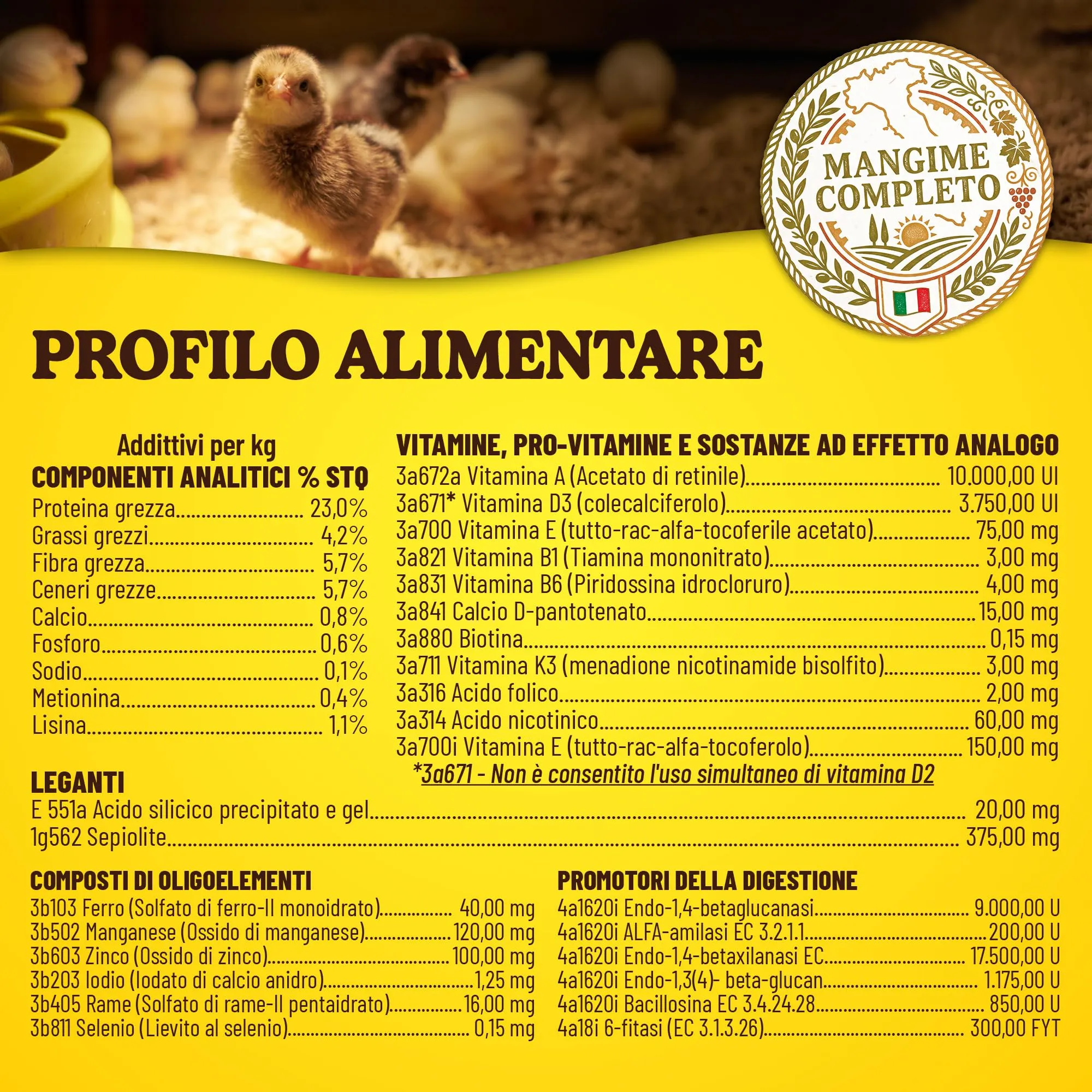 Mangime per Pulcini Appena Nati, Mangime Pulcini Primo Periodo con 23% di Proteine, Vitamine, Minerali e Oli Essenziali, Adatto dalla Nascita, No Ogm, confezione 1,8 kg - immagine 6