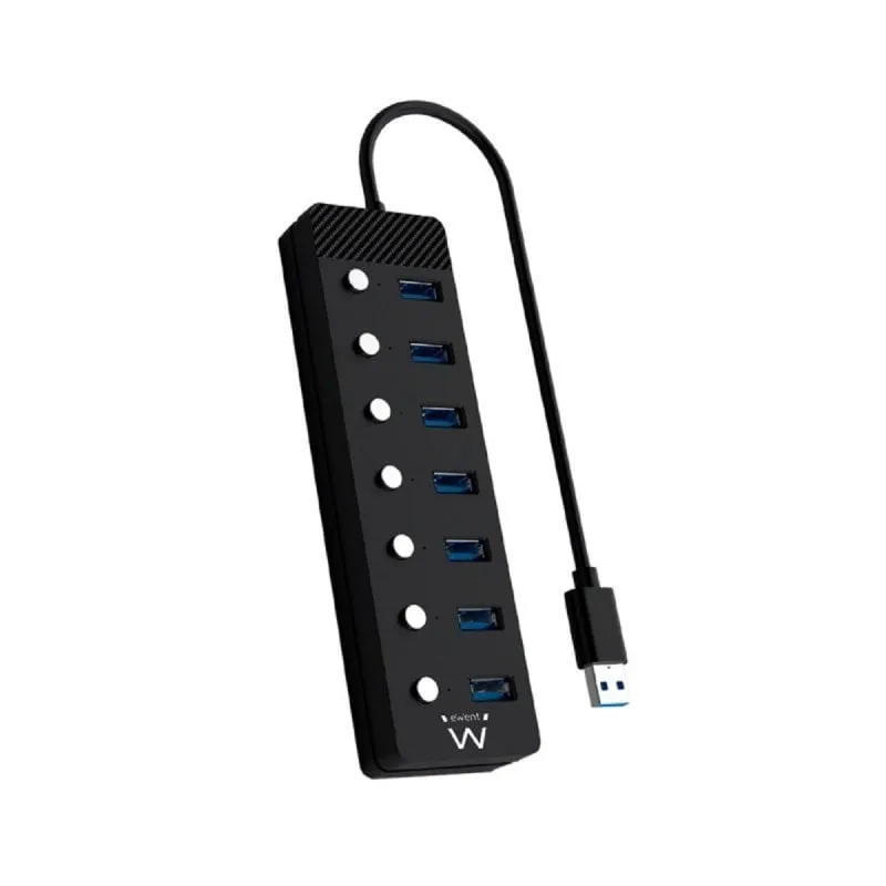 Hub USB Ewent EW1144 4 Porte USB 3.2 Gen 1/2.0 Plug and Play Grigio Hub USB Ewent EW1144 4 Porte USB 3.2 Gen 1/2.0 Plug and Play Grigio - immagine 1