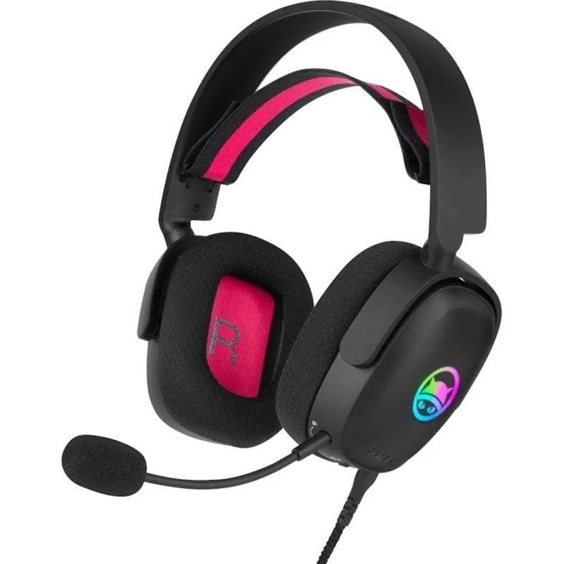 Cuffie Gaming Gamiac HS71 cablate USB-C Suono 7.1 Microfono Noise Cancelling RGB Nero - immagine 1