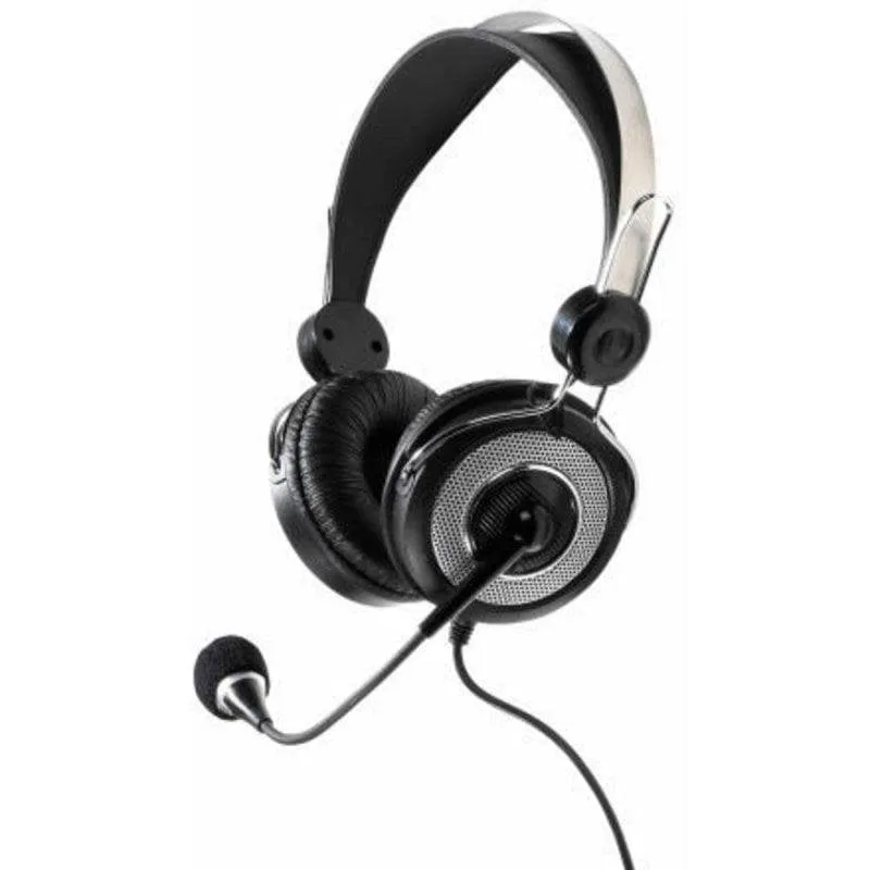 Auricolari Vivanco 36652 con cavo, microfono integrato, design retrò nero e argento - immagine 1