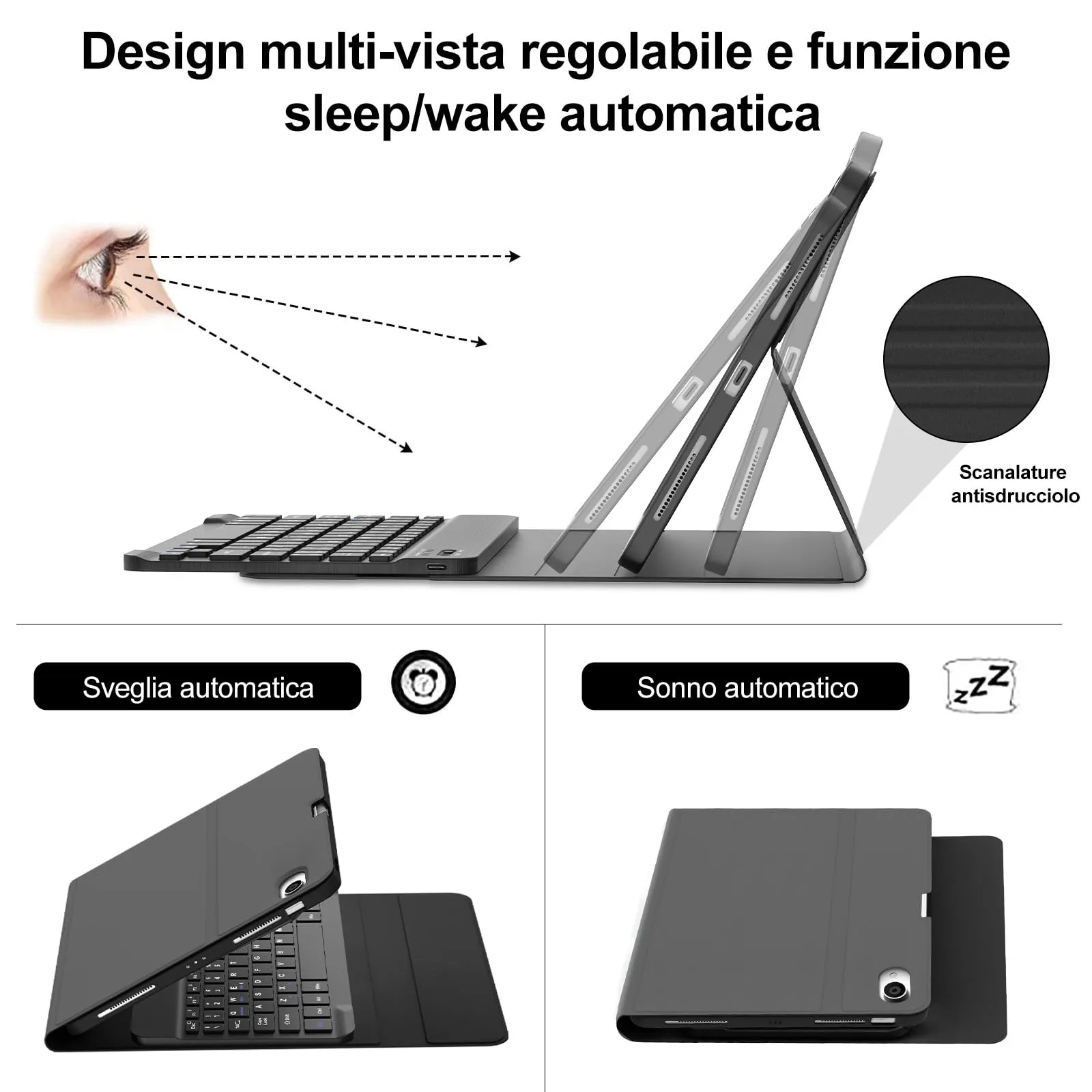 Cover Tastiera per iPad Air 11 M4 2026/M3 2025/M2 2024 11 Pollici - immagine 5