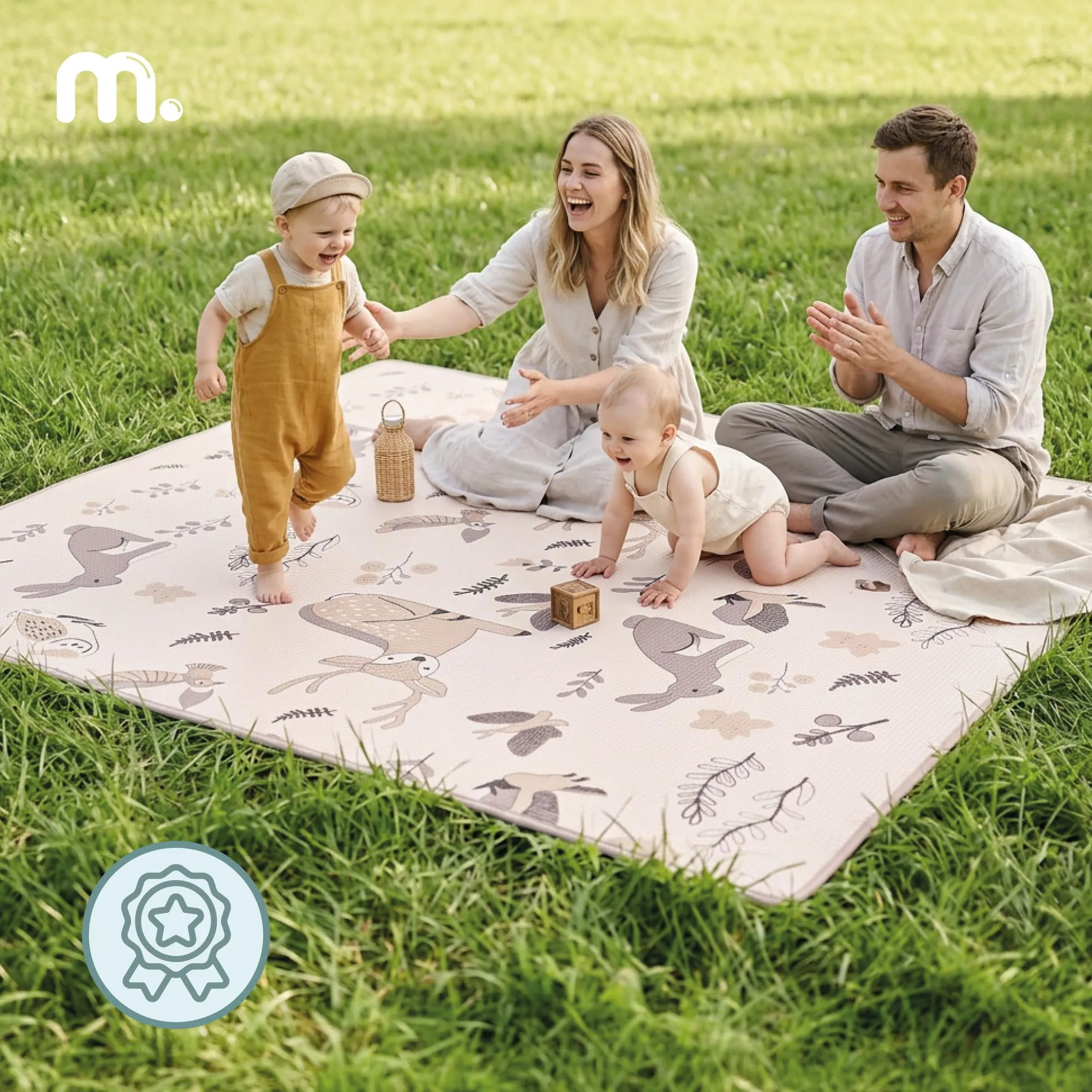 Mamabrum Tappetino in schiuma XPE 180 x 150 cm reversibile 1,5 cm - immagine 2