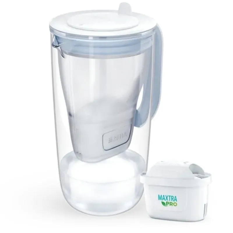 Caraffa filtrante BRITA vetro blu 2,5L con filtro MAXTRA PRO Caraffa filtrante BRITA vetro blu 2,5L con filtro MAXTRA PRO - immagine 1