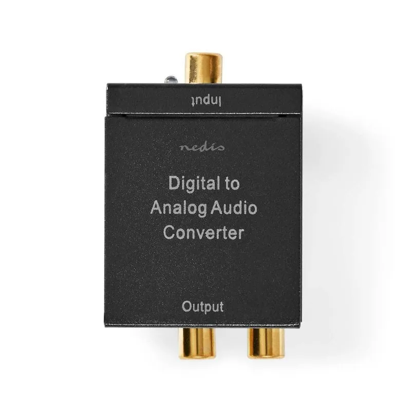 Convertitore Audio Digitale-Analogico Nedis ACON2510BK con Ingresso RCA e TosLink Convertitore Audio Digitale-Analogico Nedis ACON2510BK con Ingresso RCA e TosLink - immagine 1