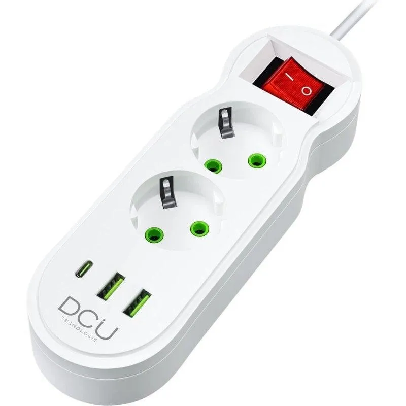 Multipresa DCU Advance Tecnologic 37400102 2 prese 2 USB-A 1 USB-C protezione LED - immagine 1