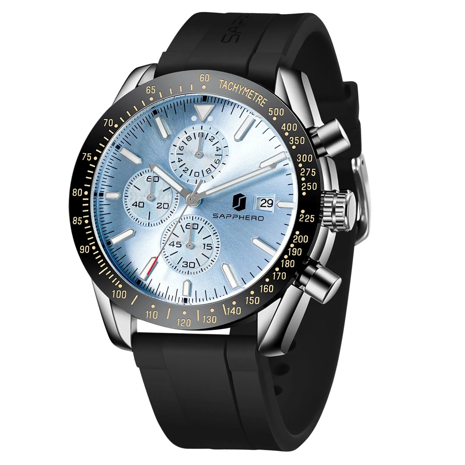 BENYAR BY Orologio Uomo Cronografo Analogico al Quarzo Impermeabile Luminoso Orologio da Polso Sportivo Orologi Regali per Uomo - immagine 1