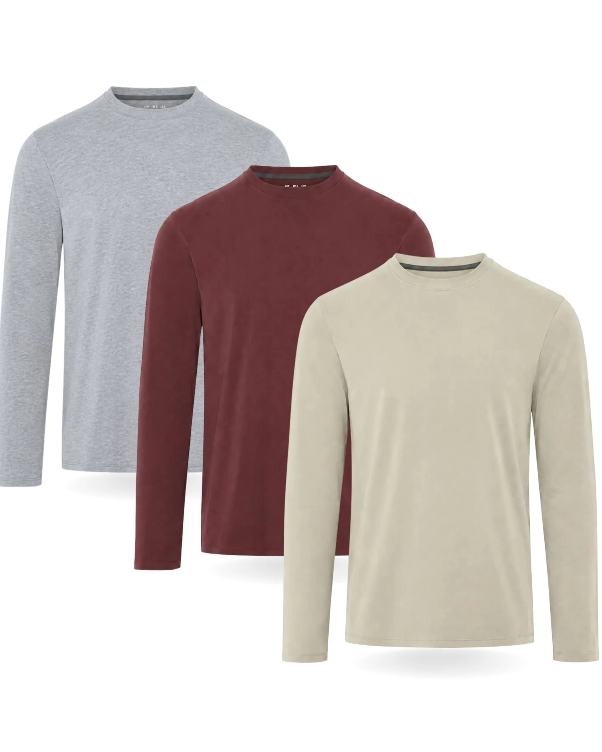 FM London Confezione da 3 Maglie Uomo Maniche Lunghe in Cotone a Girocollo - immagine 1