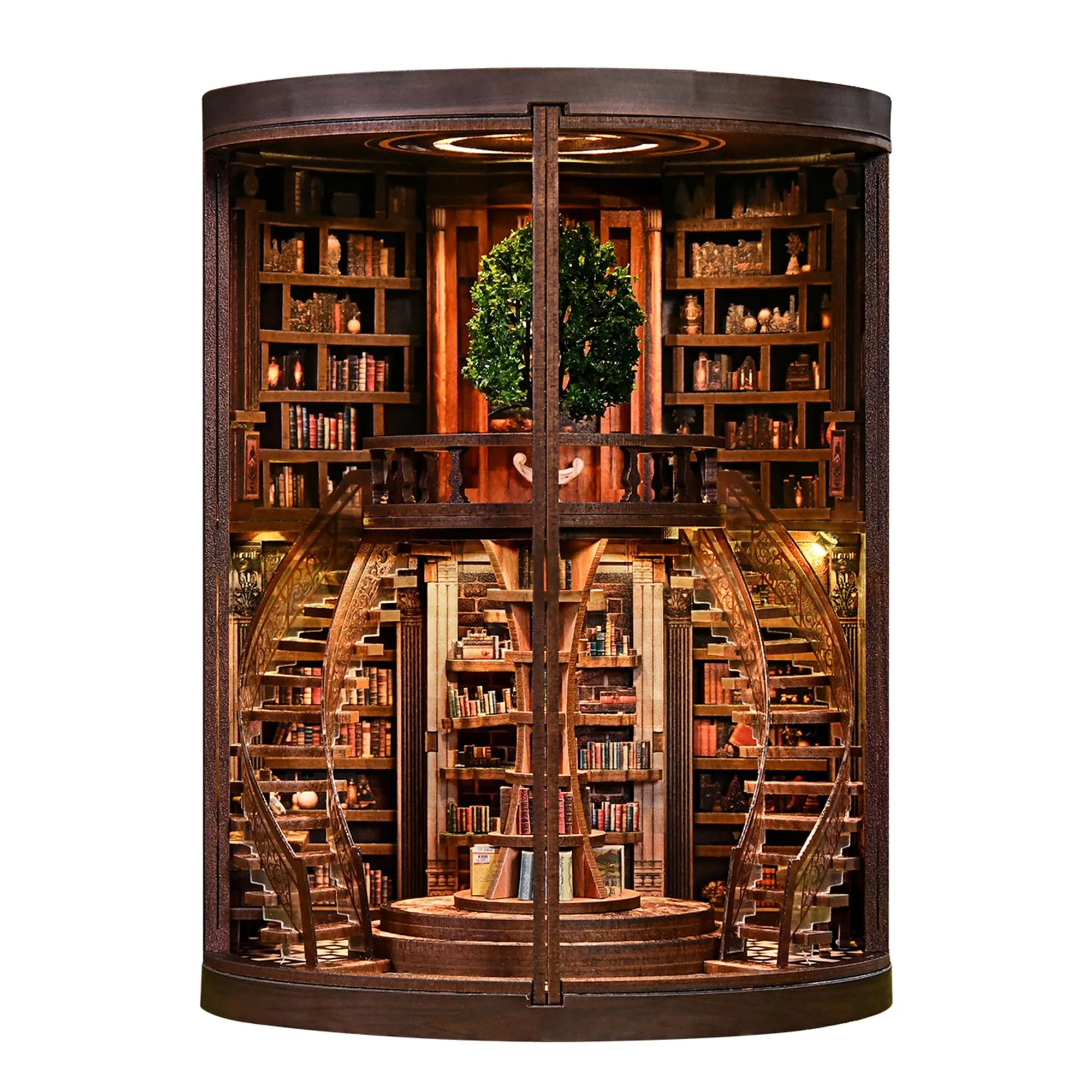 BESSERITE Book Nook Biblioteca con Porte e Luci LED, Puzzle 3D, 356 Pezzi - immagine 1
