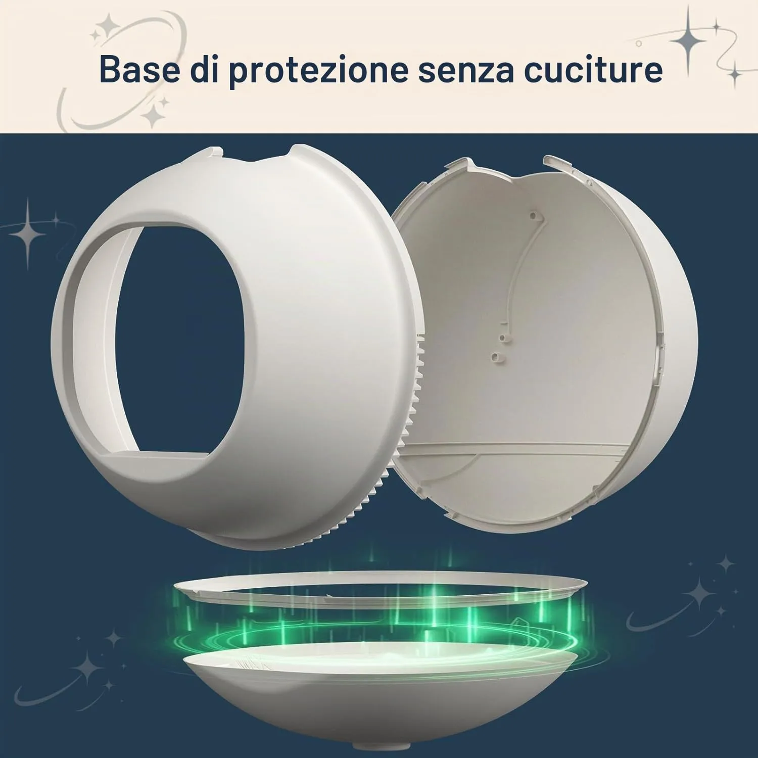 Lettiera Gatto Autopulente XXL, 79L Grande capacità Lettiera Gatto Chiusa, Sensori di Sicurezza, Eliminazione Odori, Anti Trappola, Controllo App, Silenziosa, Lettier Automatica per più Gatti - immagine 5