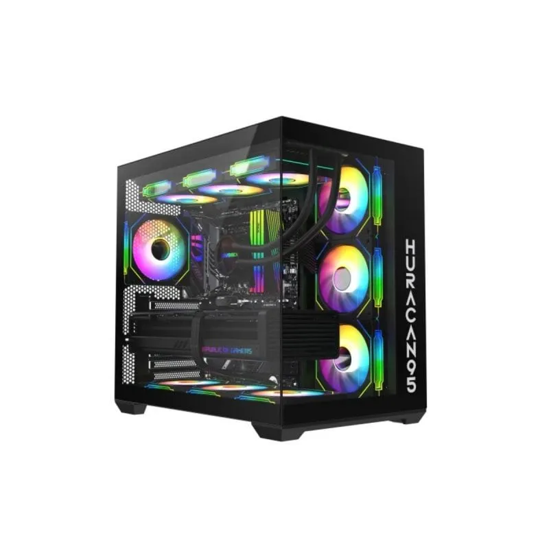 Torre SUPRA GAMING HURACAN95 ARGB Nera 4 Ventole ARGB Compatibilità Totale Torre SUPRA GAMING HURACAN95 ARGB Nera 4 Ventole ARGB Compatibilità Totale - immagine 1