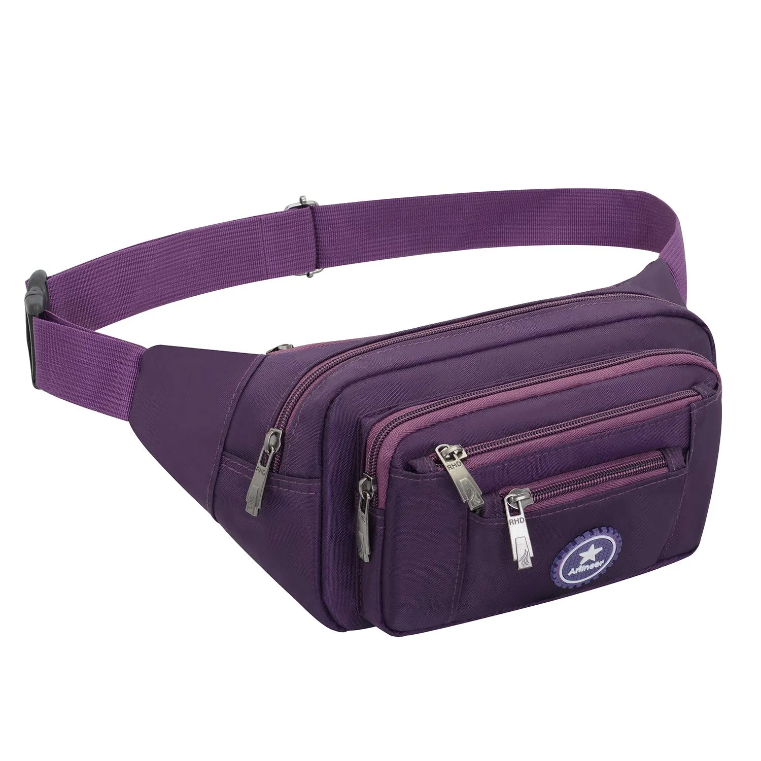 Impermeabile Borse Banana Uomo Donna Sport Running Zaini Escursionismo Borse Sportive Bicicletta Custodie per Coltelli e Strumenti da Trekking (Viola) - immagine 1