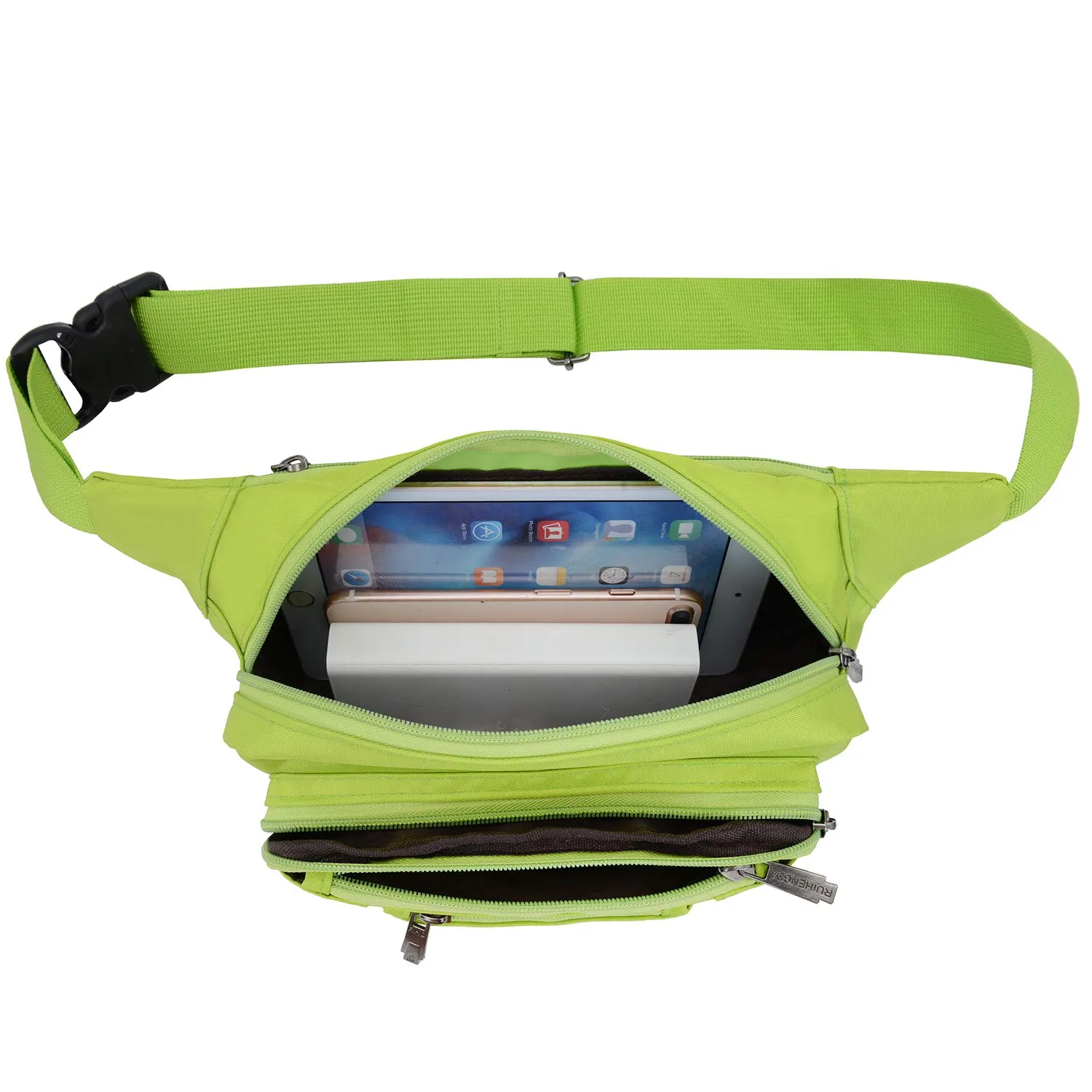 Impermeabile Borse Banana Uomo Donna Sport Running Zaini Escursionismo Borse Sportive Bici Custodie per Coltelli e Strumenti da Trekking (Verde) - immagine 5