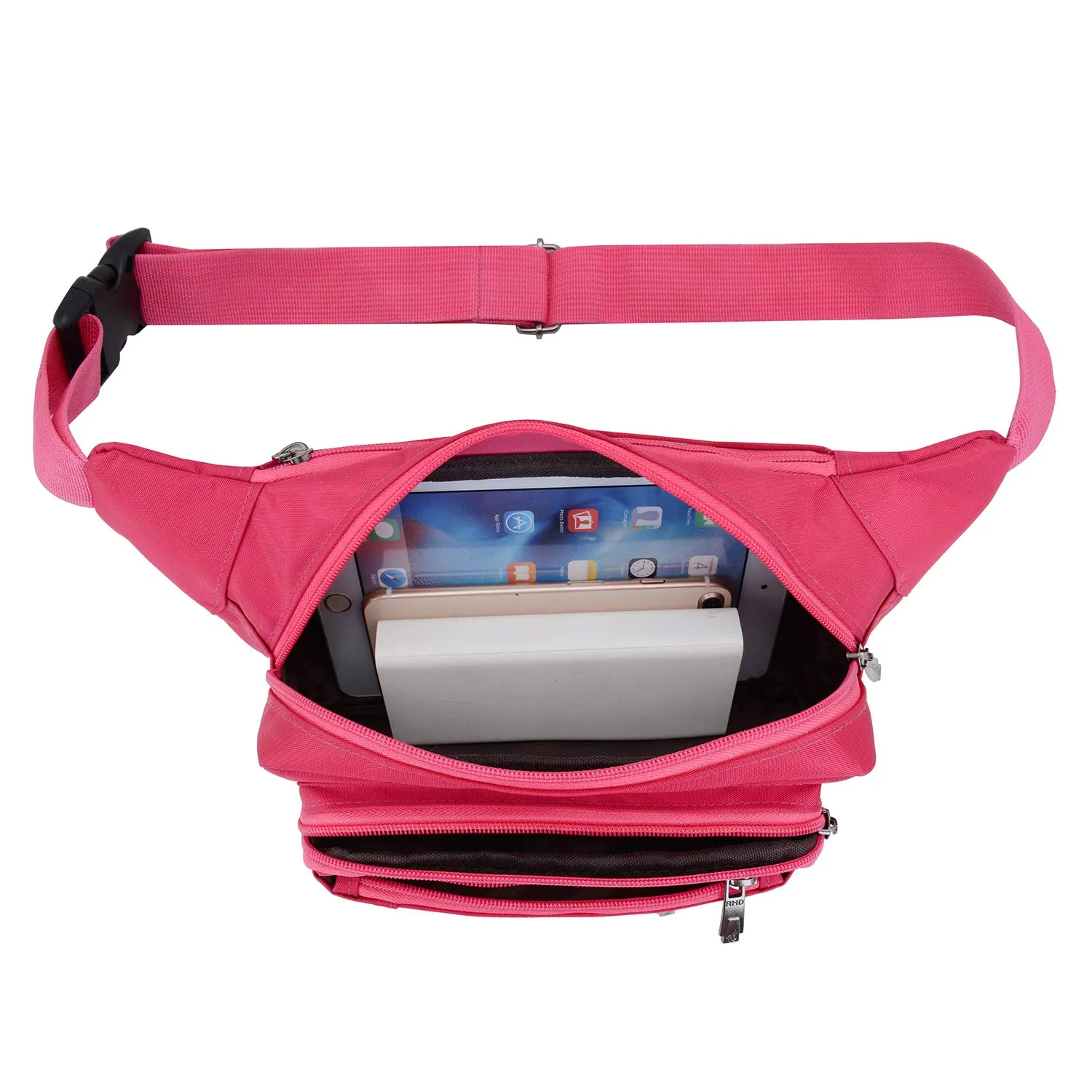 Impermeabile Borse Banana Uomo Donna Sport Running Zaini Escursionismo Borse Sportive Bici Custodie per Coltelli e Strumenti da Trekking (Rosa) - immagine 5