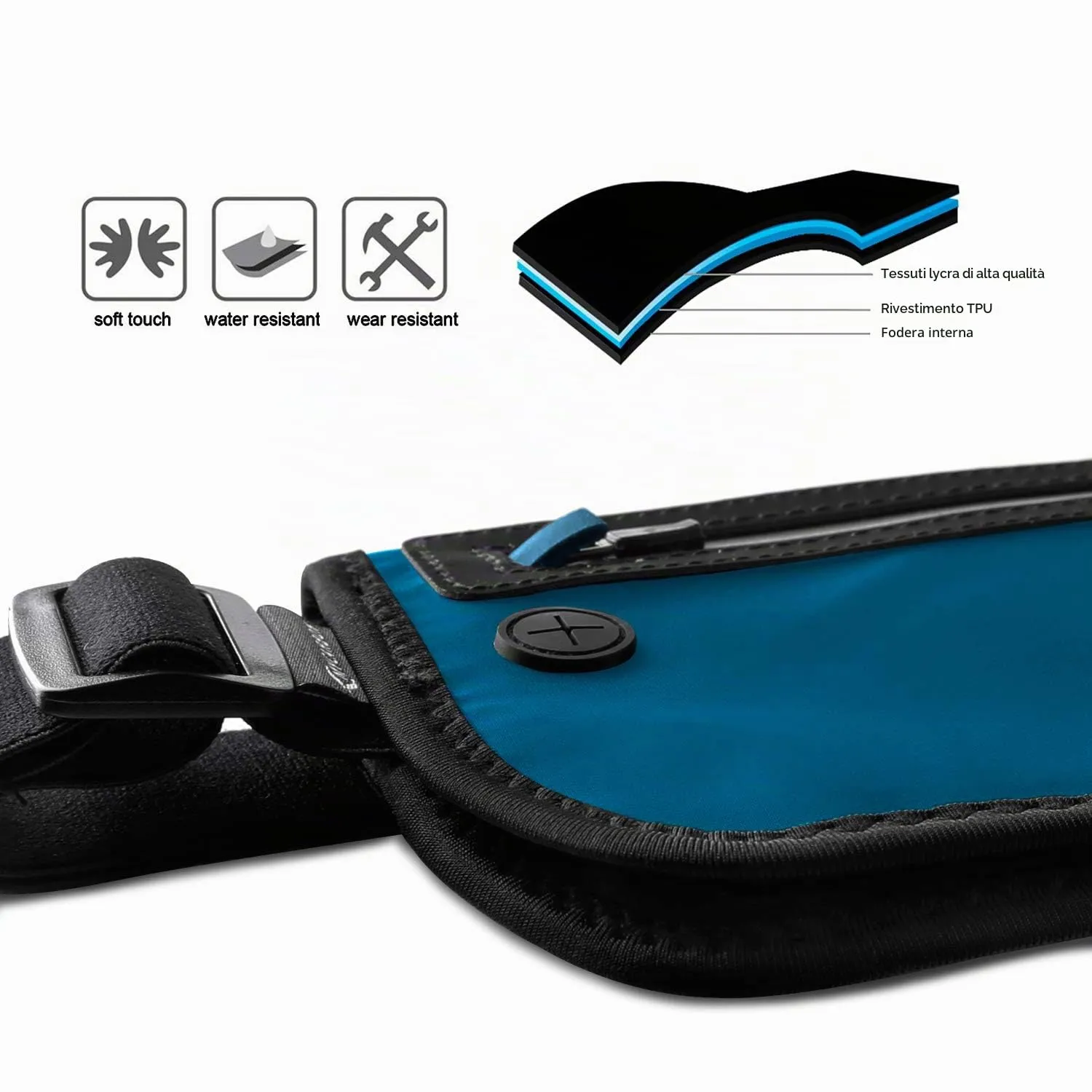 MYCARBON Cintura porta soldi da viaggio RFID contro furto invisibile portafoglio nascosto sotto i vestiti cintura portafoglio da viaggio di sicurezza marsupio impermeabile per denaro, carte, - immagine 7
