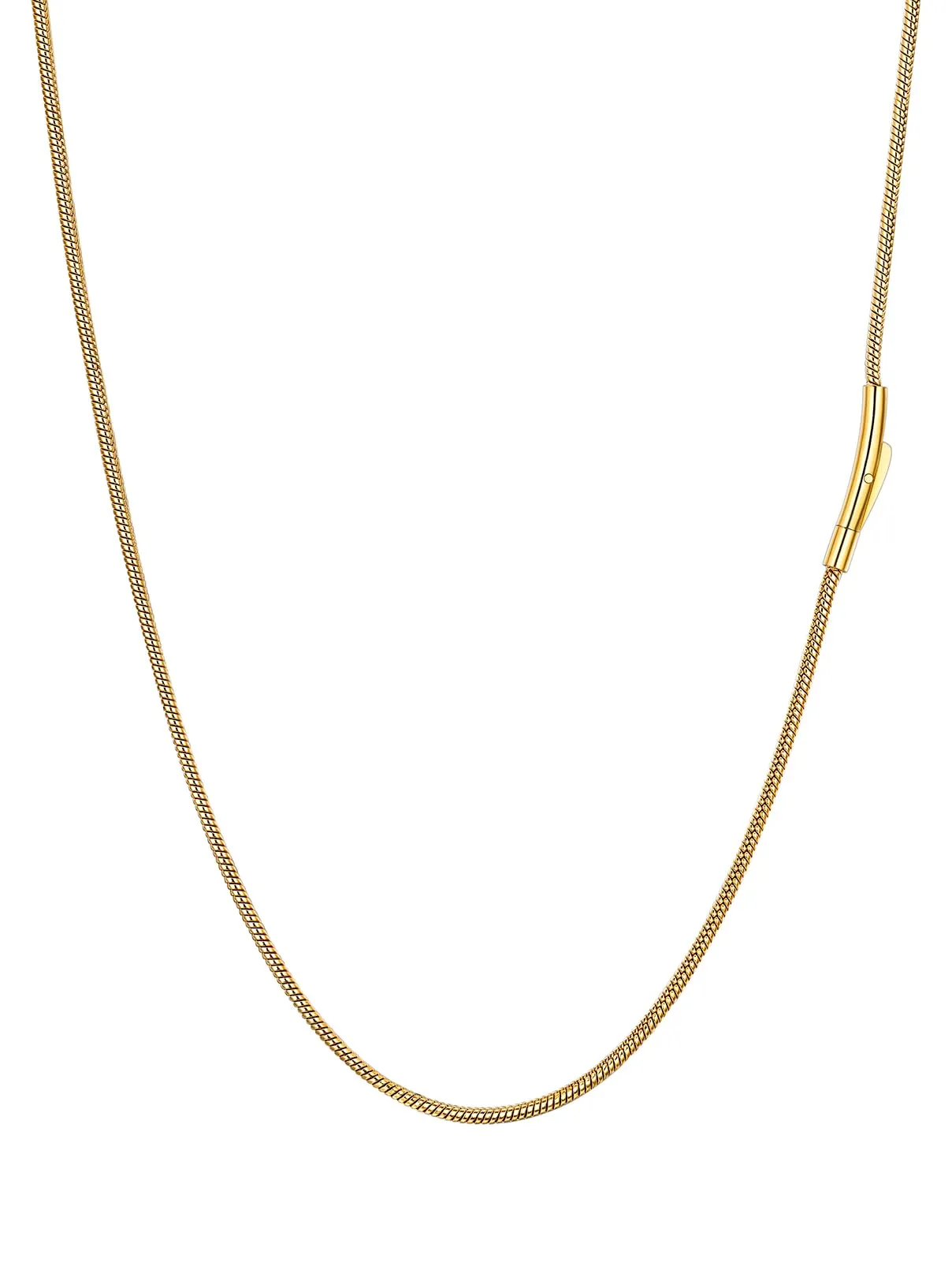 PROSTEEL 71CM Collana Serpente 2MM Collana Uomo Acciaio Donna Argento Serpentina Agile Catenina Versatile Solo o Impilato in 316L Acciaio Inox - immagine 1