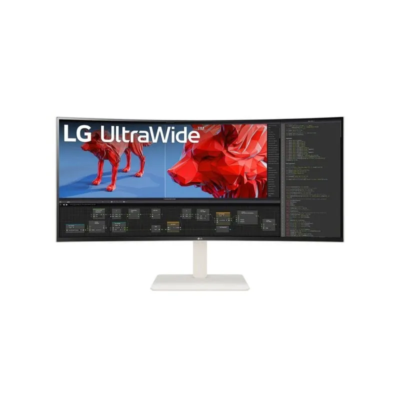Monitor LG 38BR85QC-W 38" UltraWide Quad HD+ 3840x1600 144Hz Nano IPS Curvo Bianco - immagine 1