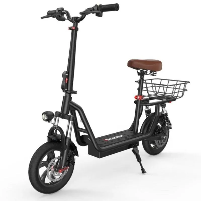 Monopattino elettrico iScooter i12 500W 36V, autonomia 35 km, doppia sospensione, pneumatici da 12", sedile regolabile - immagine 1