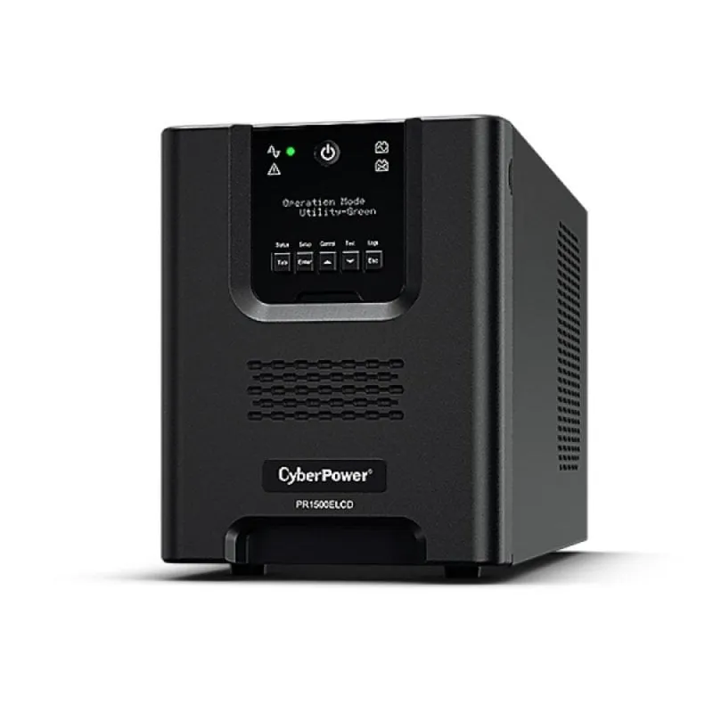 SAI Line-Interactive CyberPower PR1500ELCD 1,5 kVA 1350W Onda Sinusoidale Pura Torre Nero - immagine 1