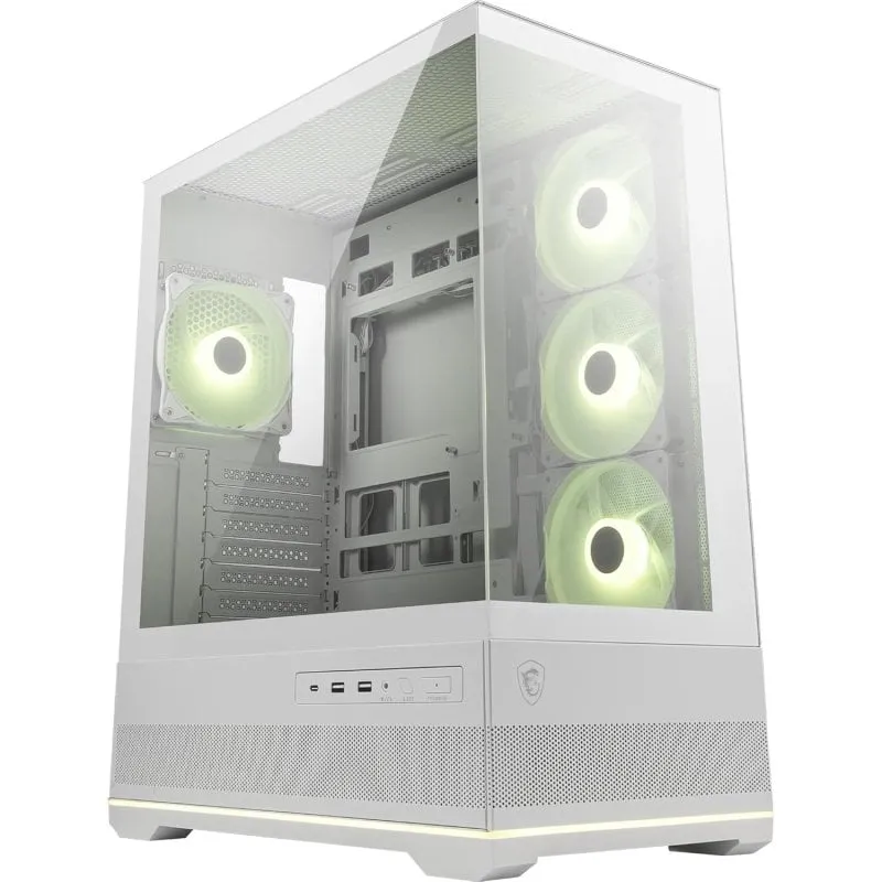 MSI MAG PANO 110R PZ WHITE, Mid Tower, Bianco, ATX/micro ATX/Mini-ATX, Vetro Temperato, Gaming - immagine 1