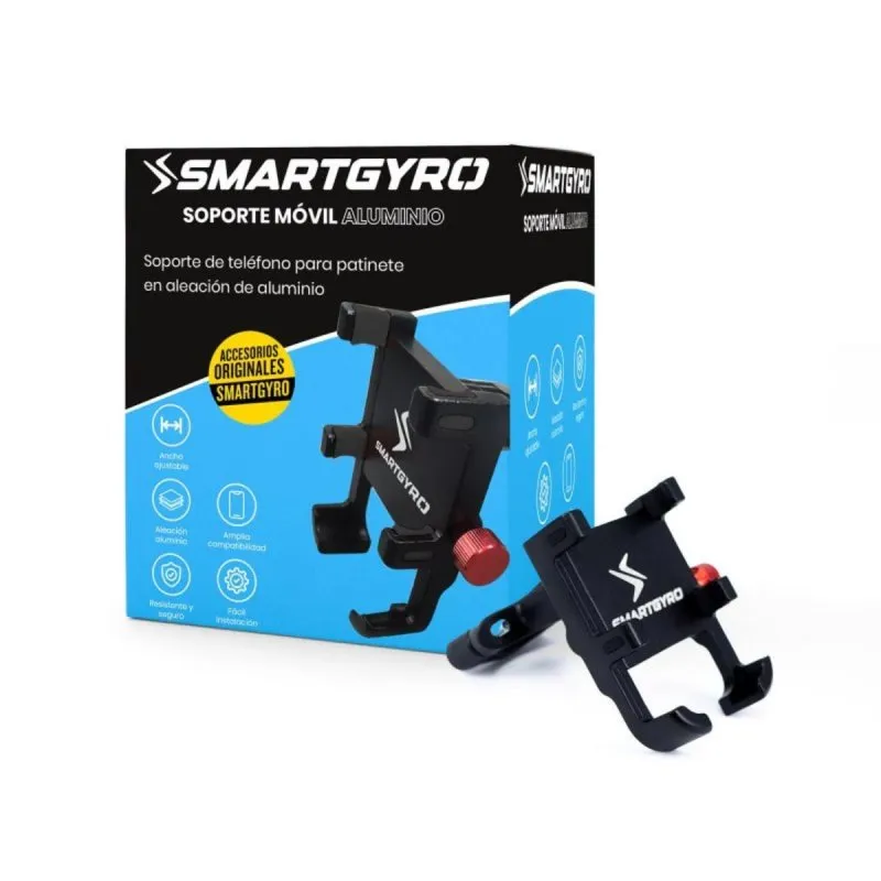 Supporto telefono scooter elettrico in alluminio CNC regolabile 3.5-7 pollici con 6 artigli antiscivolo - immagine 1