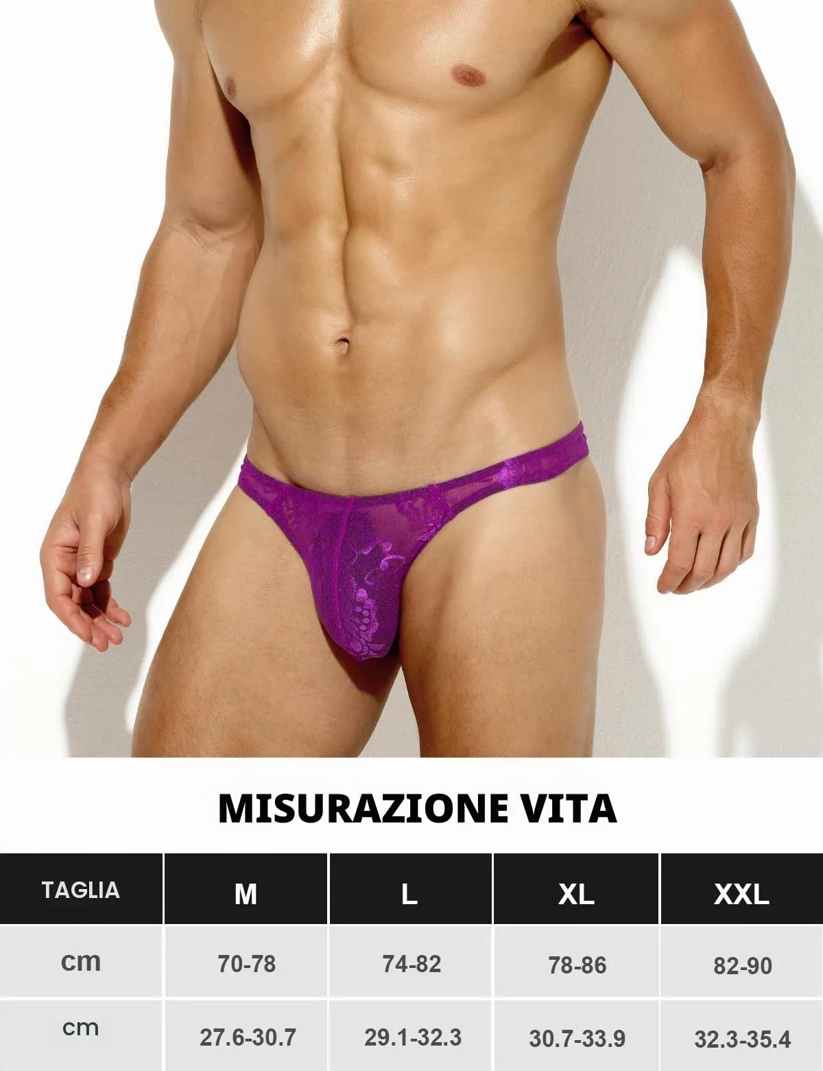 Casey Kevin Perizoma Uomo di Pizzo, Tanga Uomo Sexy Intimo - immagine 6