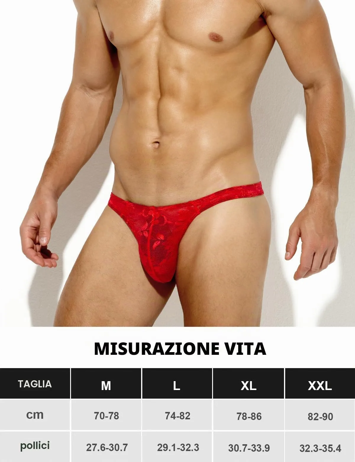 Casey Kevin Perizoma Uomo di Pizzo, Tanga Uomo Sexy Intimo - immagine 6