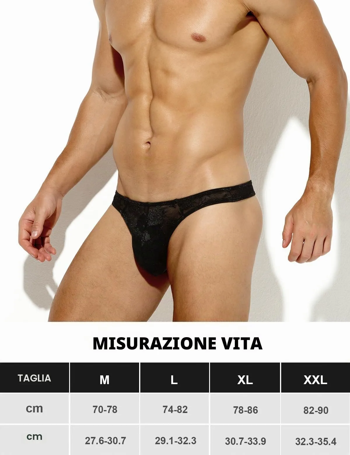 Casey Kevin Perizoma Uomo di Pizzo, Tanga Uomo Sexy Intimo - immagine 6