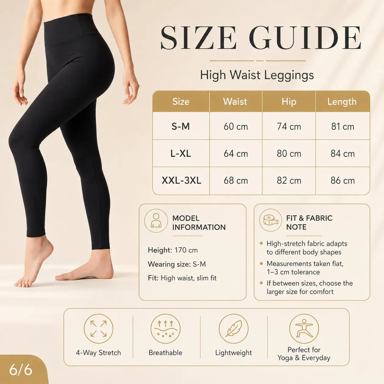 Suyamir Leggings Donna Vita Alta Made in Italy,Push Up Modellanti,Morbidi e Opachi,Elasticizzati e Traspiranti per Sport,Yoga,Fitness e Casual (IT, Testo, L, XL, Regular, Regular, Nero) - immagine 7