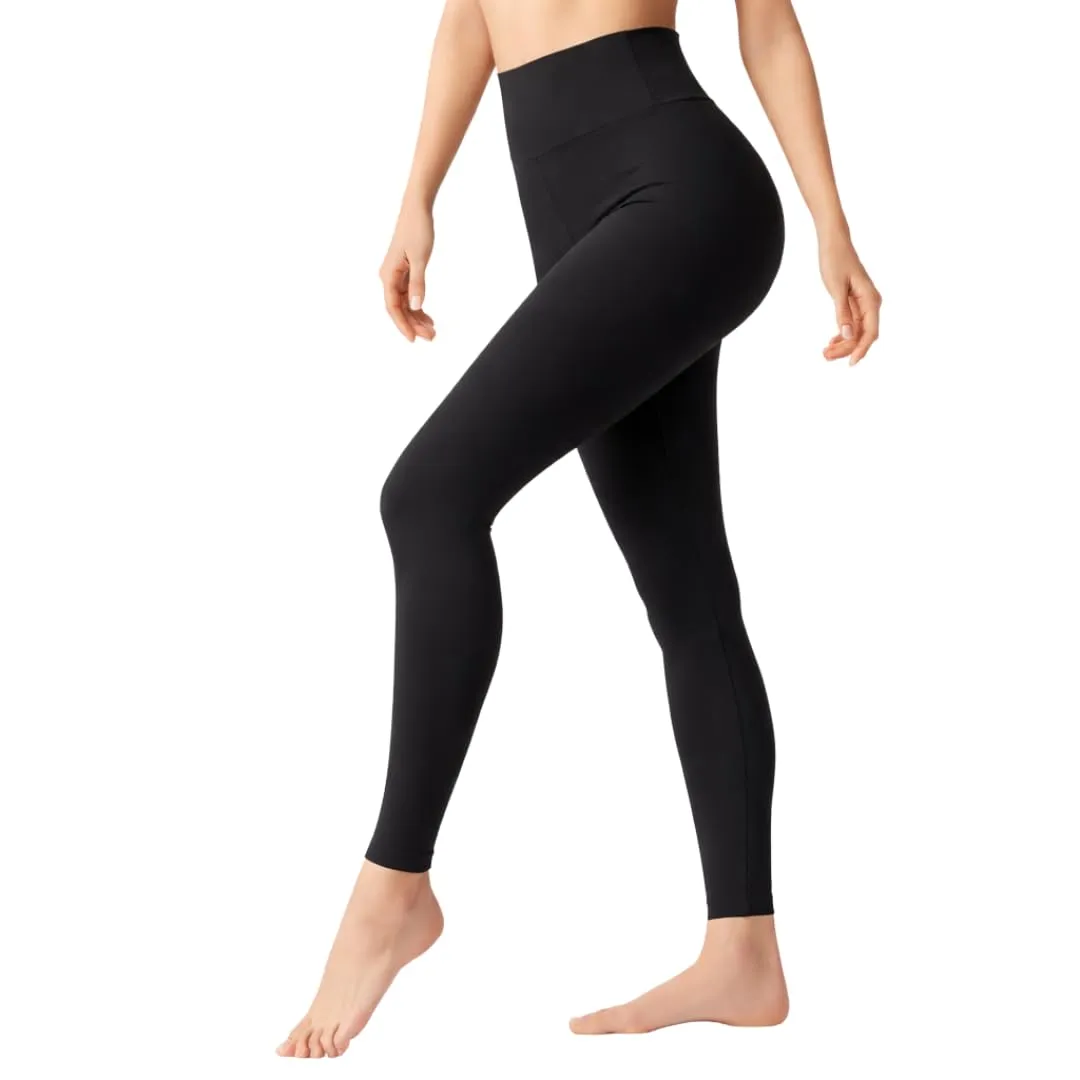 Suyamir Leggings Donna Vita Alta Made in Italy,Push Up Modellanti,Morbidi e Opachi,Elasticizzati e Traspiranti per Sport,Yoga,Fitness e Casual (IT, Testo, S, M, Regular, Regular, Nero) - immagine 1