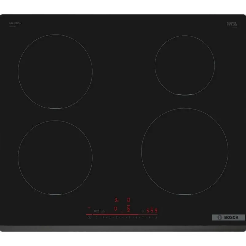 Piano cottura induzione Bosch Serie 6 PIE631HB1E 7400W Nero 60 cm 4 Zone Touch - immagine 1