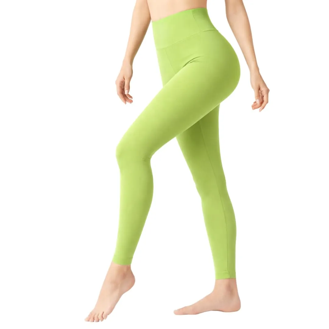 Suyamir Leggings Donna Vita Alta Made in Italy,Push Up Modellanti,Morbidi e Opachi,Elasticizzati e Traspiranti per Sport,Yoga,Fitness e Casual (IT, Testo, L, XL, Regular, Regular, Verde Avocado) - immagine 1