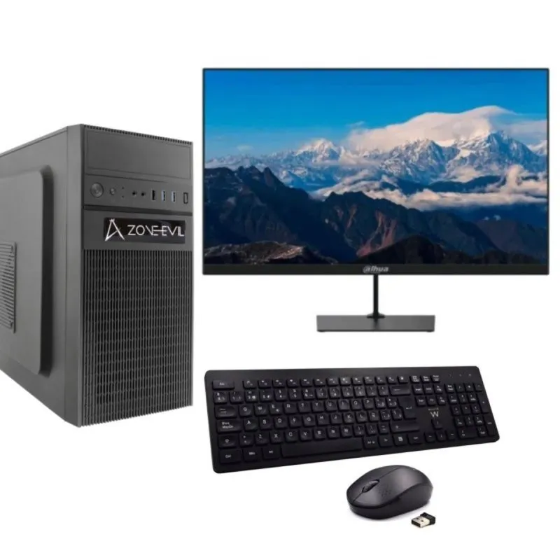 PC Zone Evil Core i5-14400 32GB 1TB SSD NVMe Windows 11 Monitor 23.8" Teclado e Mouse Wireless Nero - immagine 1